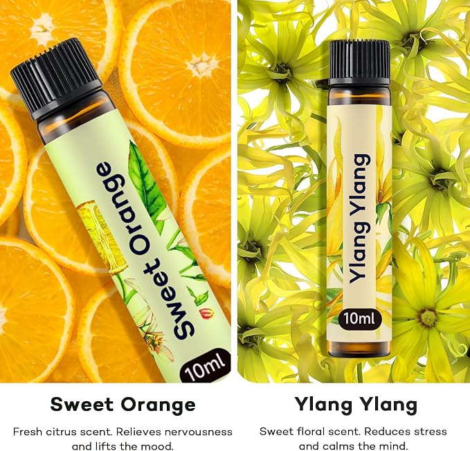 Umisleep High-Potency Essential Oils Set for Better Sleep & Relaxation - Lavender, Sweet Orange, Ylang-Ylang - Long-Lasting Essential Oils for Diffusers, Aromatherapy, Humidifiers - 3 x 10 ml Gift Set