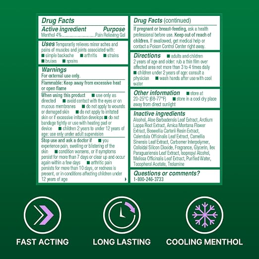Biofreeze Overnight Roll On Pain Relief, Knee & Lower Back Pain Relief, Arthritis Pain Reliever, Neck Pain Relief, Cooling Joint Pain Relief, Lavender Scented Menthol Gel 2.5 Fl Oz