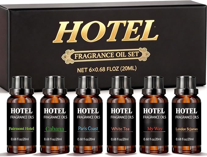 Hotel Collection Luxury Scent for Diffuser Oils Set Inspired by Iconic 5-Star Hotels- Aromatherapy Essential Oils for Diffuser & Home Scenting