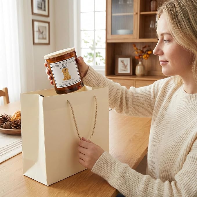 Golden Retriever Gifts for Women | Birthday Gifts for Mom | Light When Dog Farts Candle | Cedar By Natural Soy Wax | Pet Safe Friendly Memorial Candles for Home Scented Household Essentials