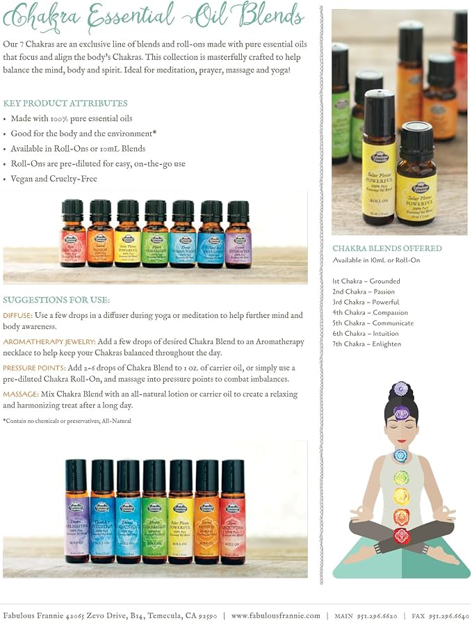 Fabulous Frannie Chakra Healing Gift Basket All Natural Made with Pure Essential Oils