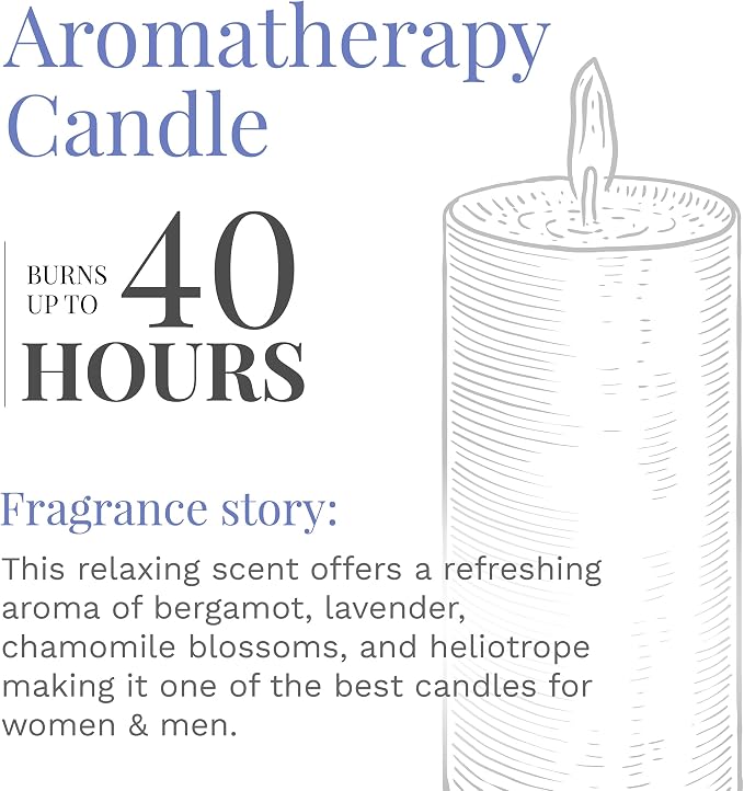 CANDLE-LITE Scented Fresh Lavender Breeze Fragrance, One 10oz. 3-Wick Aromatherapy Candle with 20-40 Hours of Burn Time, Light Purple Color, 10 oz