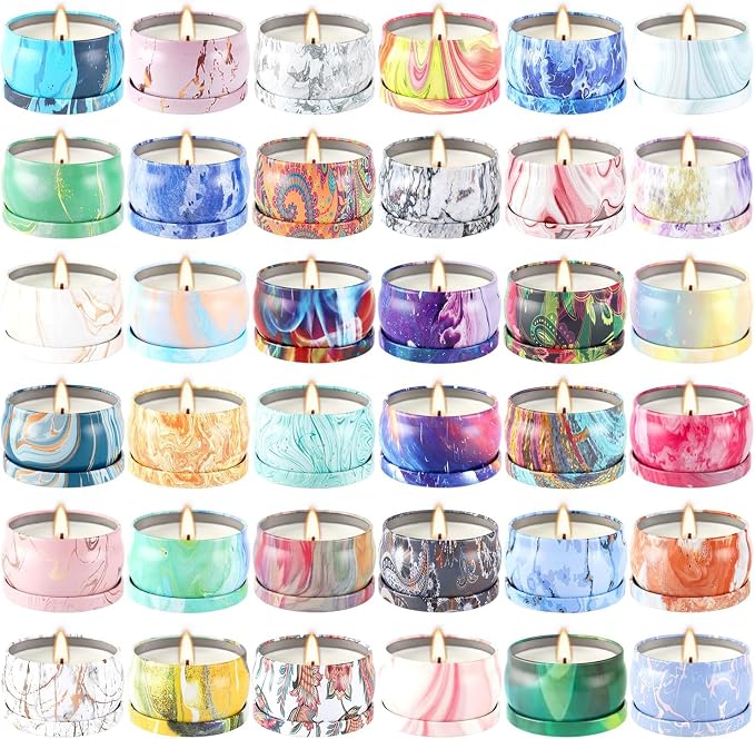 YOROXRG 36 Pack Scented Candles,Soy Wax Travel Tin Jar Candles,Aromatherapy Candles for Home 2.5 OZ Scented Candles for Mom for Christmas Candles, Birthday, Thanksgiving, Mother's Day,Valentine'sDay