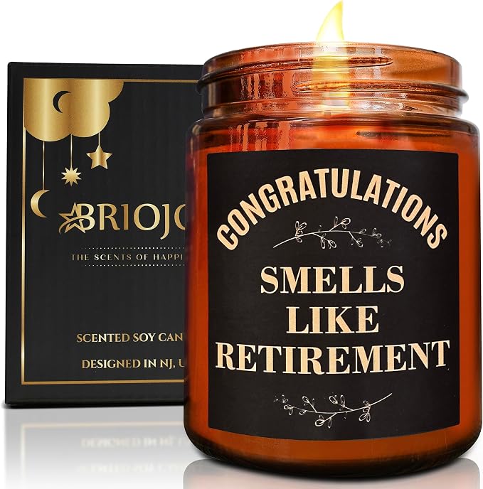 Retirement Gifts - Funny Retiring Candles - Best 2026 Retired Gifts for Men, Friends, Coworker, Teacher - Spa Relaxing Candles for Women Stress Relief - Tropical Coconut Summer Soy Candle