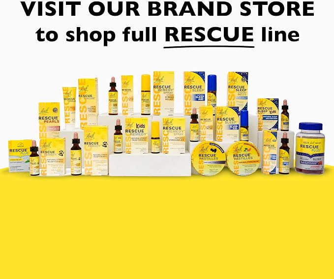 RESCUE Bach Remedy Dropper 20mL, Natural Stress Relief, Homeopathic Flower Essence, Vegan, Gluten & Sugar-Free, Non-Habit Forming (Non-Alcohol Formula)