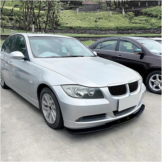 Car Front Bumper Spoiler Lip For BMW 3 Series E90 E91 Standard 2005-2008 Glossy Black 3Pcs Diffuser Splitter Body Kit