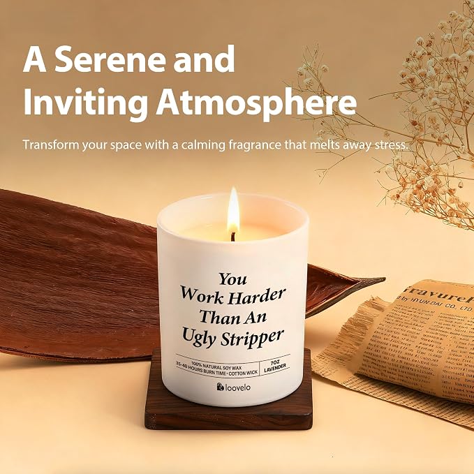Those We Love Don't Go Away Sympathy Grief Gifts Bereavement Funeral Comfort Condolence Scented Candle Home Office Jar Candle Lavender Scent 7oz