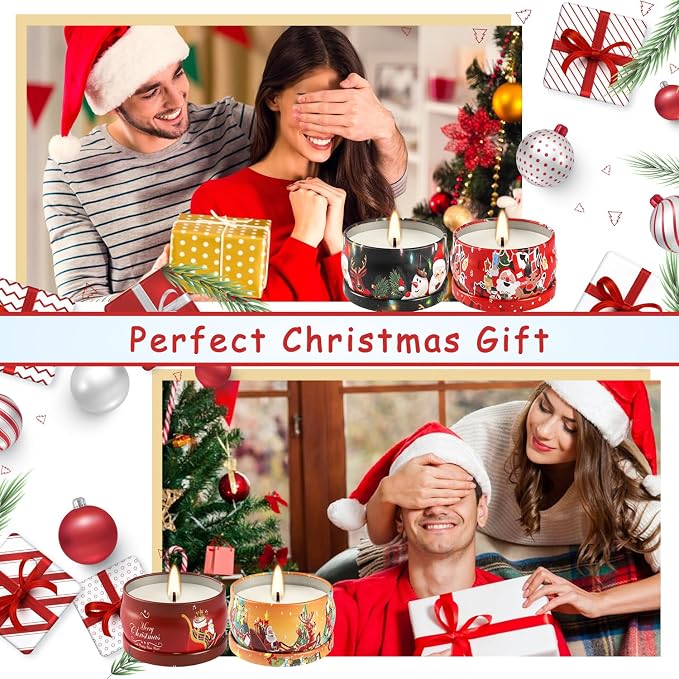 YOROXRG 36 Pack Christmas Scented Candles Gift Set 2.5oz Strong Fragrance jar Candles Natural Soy Wax Candles Portable Travel Tin Jar Candles Gifts for Home Scented Decoration Birthday Valentine'sDay