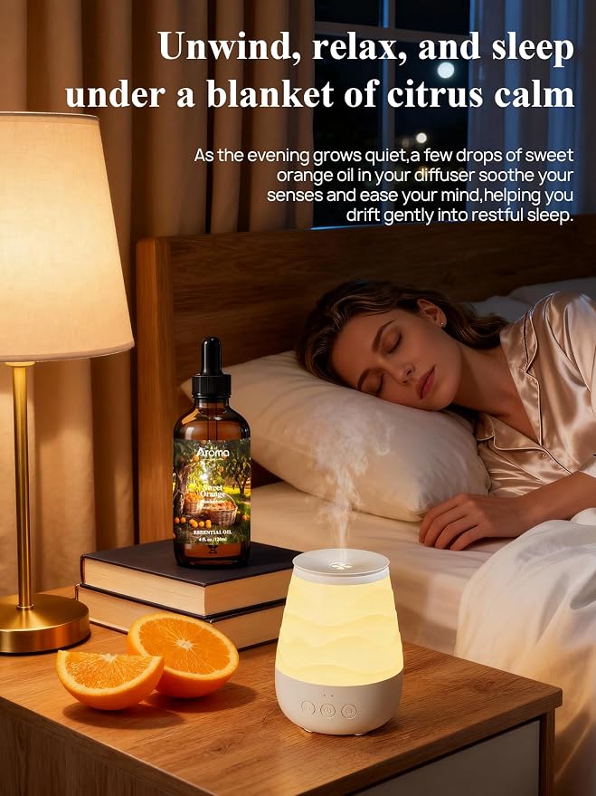 Orange Essential Oil with Premium Gift Box - Sweet Orange Essential Oils for Skin & Diffusers & Aromatherapy - 4 Fl Oz 100% Pure Natural - Gift-Ready Box - Gifts for Women