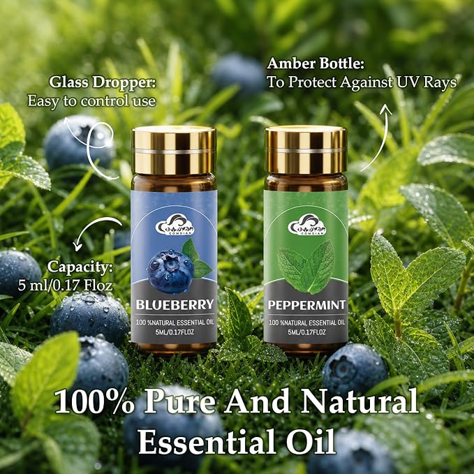 Essential Oil Set, 128 Pcs Fragrance Aromatherapy Oils for Skin, Diffusers, Home Care, Humidifier Laundry, Candle Making - Tea Tree, Sandalwood, Lavender, Vanilla, Eucalyptus and More(5mL)