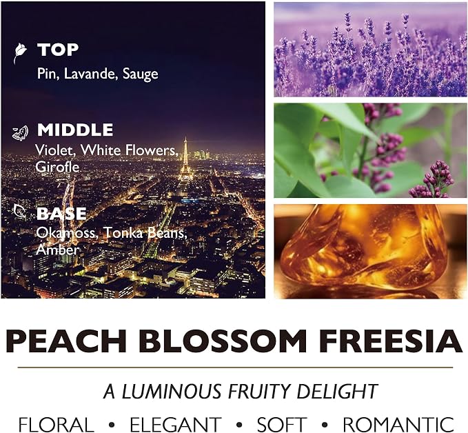 HomeLights Highly Scented Soy Candles Big 33.3 oz for Home. 3 Cotton Wicks, Smokeless Long Lasting 130 hrs in Midnight Lights. 5x6, Great Gift for Women & Men