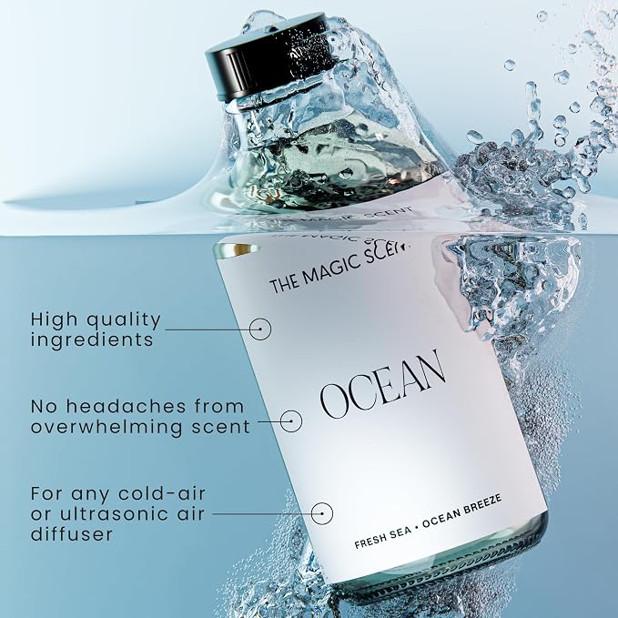 The Magic Scent Ocean Diffuser Oil - Hotel & Home Luxury Scents Inspired by Bali - Oil Scents for Home Designed for Use in All Diffusers - 4 fl oz, 120 mL