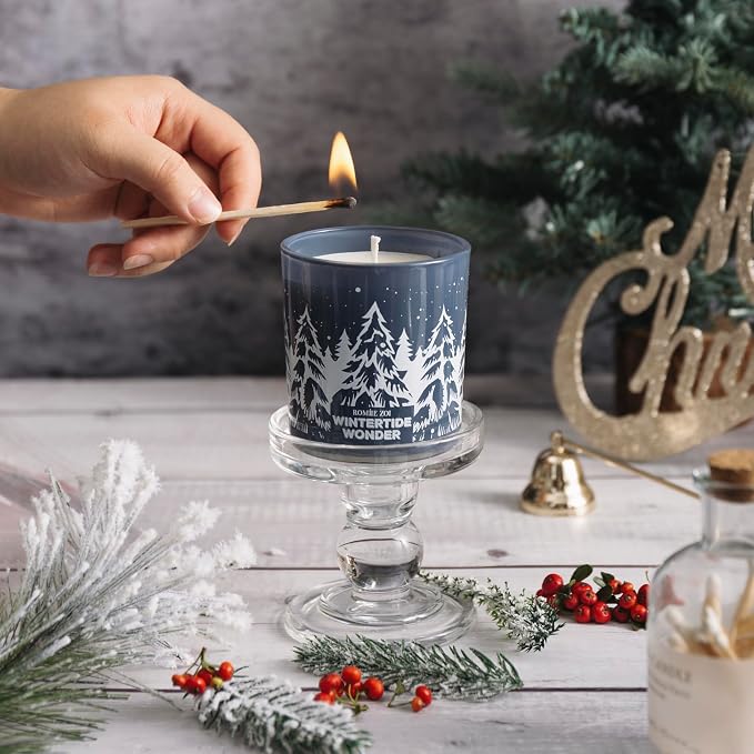 ROMIIE ZOI Christmas Scented Jar Candle - 6oz Soy Wax Candle - Wintertide Wonder Infused with Winter Woods Aroma - with Beautiful Keepsake Box Special for Christmas/Holiday Gifts
