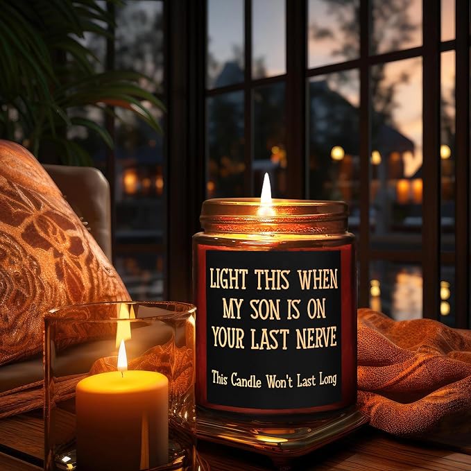 Daughter in Law Candles - Funny Bridal Shower Wedding Mothers Day Birthday Gift for Daughter in Law, Sons Girlfriend - Cute Relax Gifts for Women - Sea Salt Jasmine Spa Summer Scented Candle