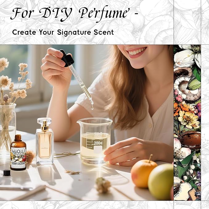 HIQILI Cedar Cologne Fragrance Oil for DIY Candle & Soap Making, Long-Lasting, Luxury Hotel Scents for Diffuser - 1 Fl Oz
