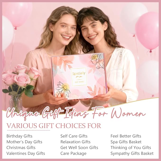 Mother‘s Day Gifts for Mom Wife Grandma, Self Care Gifts Get Well Soon Gift Baskets, Relaxing Spa Gift Basket for Mother's Day, Birthday Gift for Women Mom Her Best Friends Sister Wife