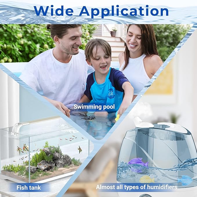 Funmit Humidifier Cleaning Fish, 6 Pack Humidifier Cleaner for Humidifiers and Fish Tanks, Purifies Water, Prevents Hard Water Build-Up, Reduces Scale, Blue