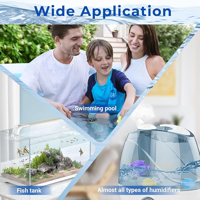 Funmit Humidifier Cleaning Fish, 6 Pack Humidifier Cleaner for Humidifiers and Fish Tanks, Purifies Water, Prevents Hard Water Build-Up, Reduces Scale, Yellow