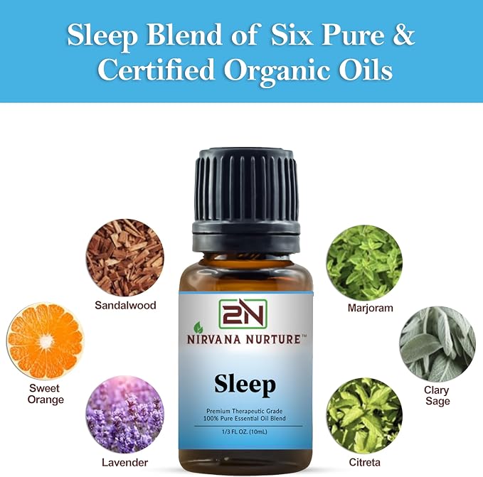 Sleep Blend,100% Pure and Premium, Undiluted, Sleep, Aromatherapy, Calm, Relax