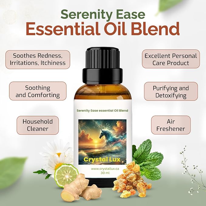 Serenity Ease Essential Oil Blend by Crystal Lux