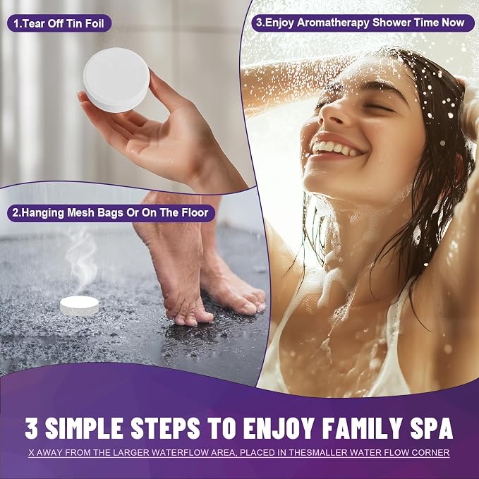 Shower Steamers Aromatherapy, Shower Bombs 8 Pack | Christmas Stocking Stuffers for Adults Women Men Teens White Elephant Birthday Gifts, Organic Essential Oil Home Spa Relaxing