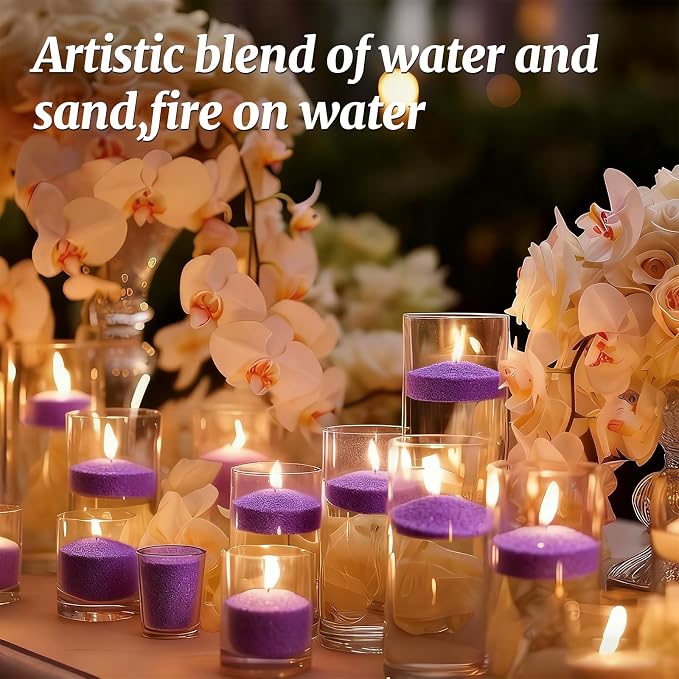 Pearled Candles Sand and 30 Wicks 18Oz-Cinnamon Scented NonToxic Luxury Long Lasting Refillable Pearled Powder Candles 120 Hours-Candle Beads Sand Wax Kit for Candle Making Wedding Party Decor