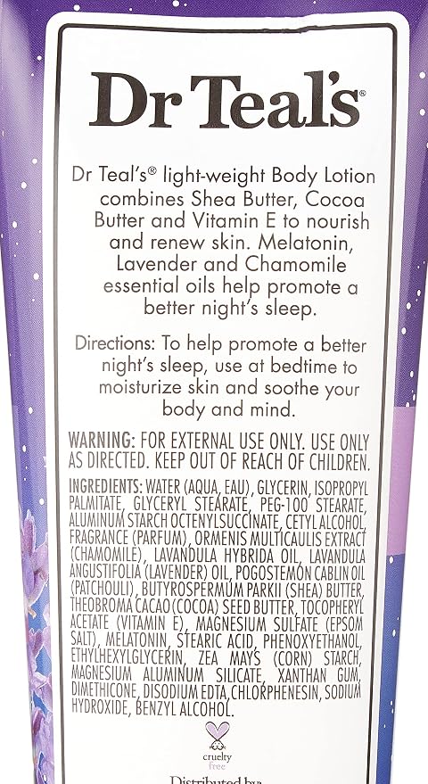 Teal's Adults Body Lotion Melatonin & Essential Oils Night Sleep, 8 oz (Pack of 5)