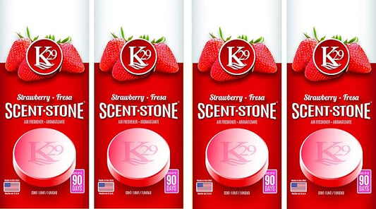(K16012-4) K29 'Strawberry' Stone Air Freshener, (Pack of 4)