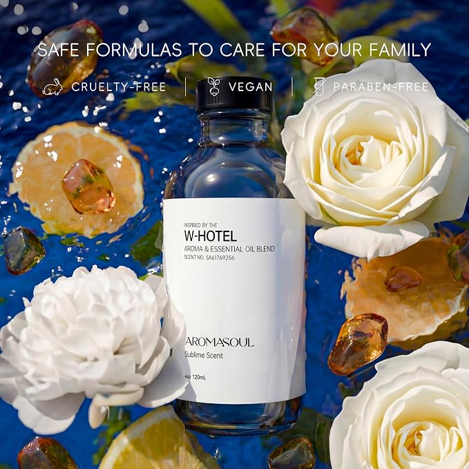 Hotel Diffuser Oil Inspired by W-Hotel Scent - Premium Fragrance Oil for Ultrasonic and Waterless Diffuser - 120 mL, 4 fl oz