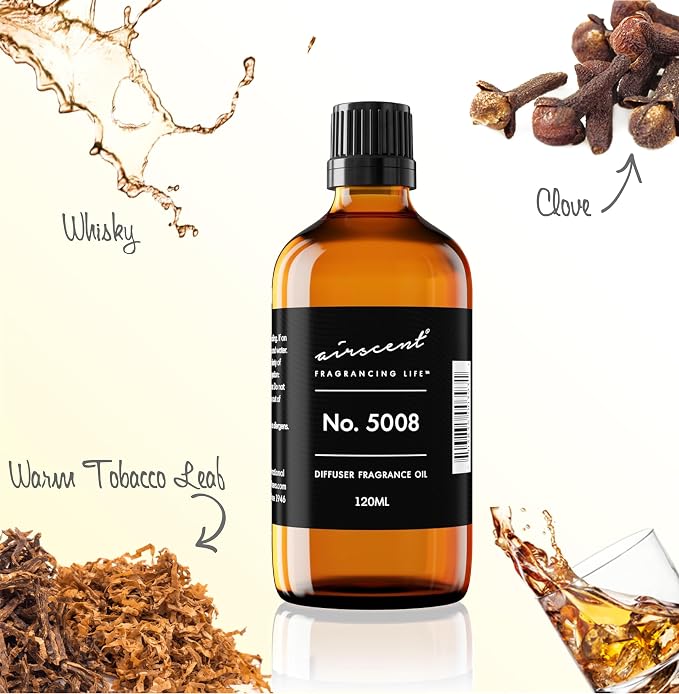 AirScent Diffuser Oil Inspired by Tobacco Vanille Perfume - No. 5008 Perfume Dupe - Fragrance Oil Blend for Ultrasonic and Waterless Diffusers and Crafting - 30 ml, 1 fl oz Glass Bottle with Dropper
