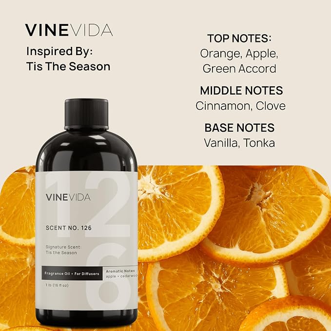 VINEVIDA [16 Oz] Inspired by: Tis The Season; Diffuser Oil Refill | Premium Scent Diffuser Oil for Home | Non-Toxic Fragrance