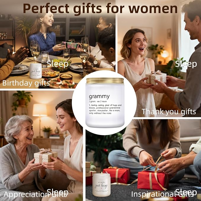 Grammy Gifts Birthday Gift for Grammy, Gifts for Grandma from Grandids, First Time Grandma, Funny Gramma Birthday Christmas Mother's Day Gift - Lavender Scented Candle