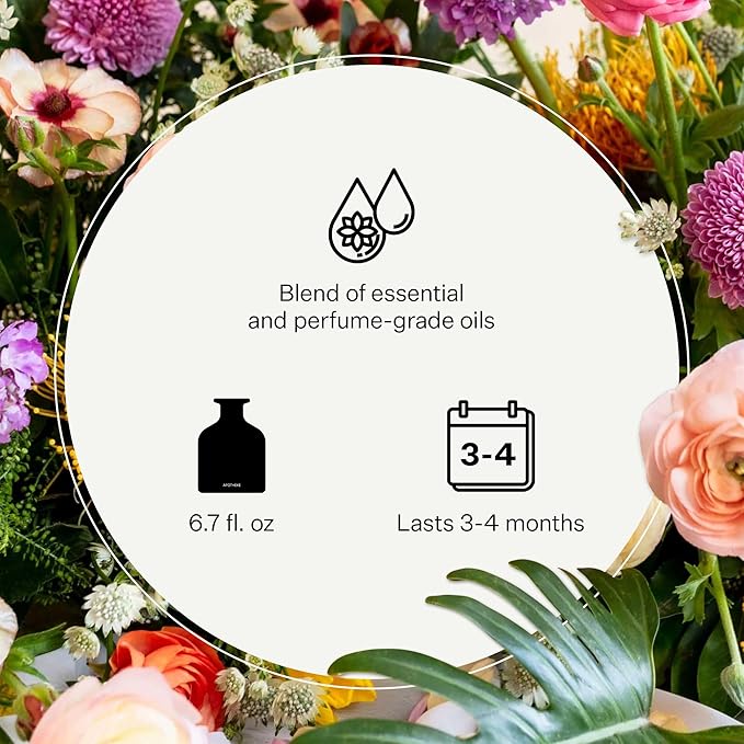 Apotheke Luxury Scented Oil Reed Diffuser Liquid Refill (Hinoki Lavender) - Premium Home Fragrance Diffuser Refill Set with Sticks
