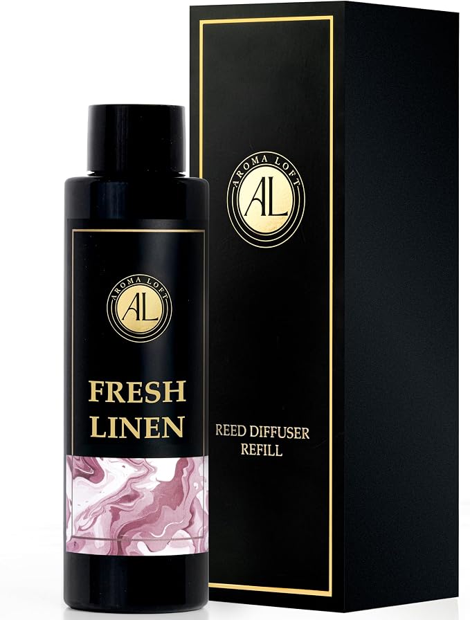 Reed Diffuser Refill, Diffuser Refills Liquid, Air Freshener Oil 4 oz, Fragrance Oil Diffuser (Fresh Linen)