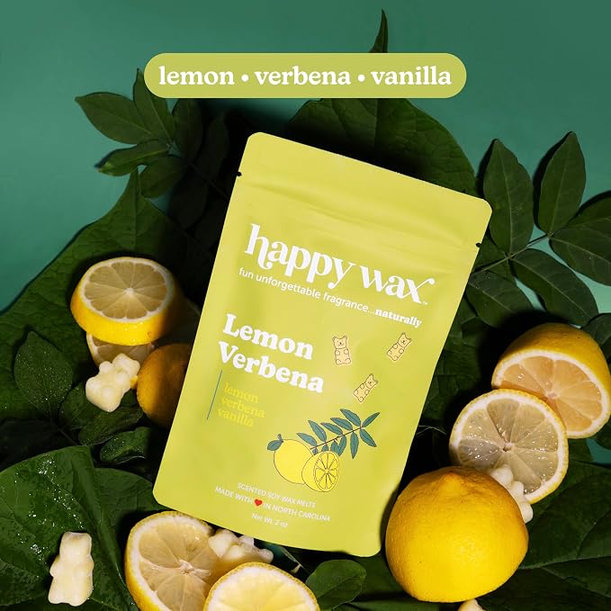 Happy Wax Clean Collection: Natural, Non-Toxic Scented Soy Wax Melts – Total 6oz Variety Pack: Eucalyptus Spearmint, Lemon Verbena, Calming Lavender