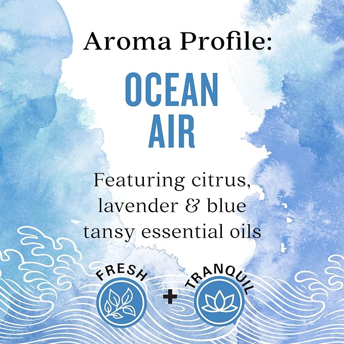 Aura Cacia Ocean Air Essential Oil Blend, Boxed 0.25 fl. oz. - Light Aroma, No Synthetic Fragrances