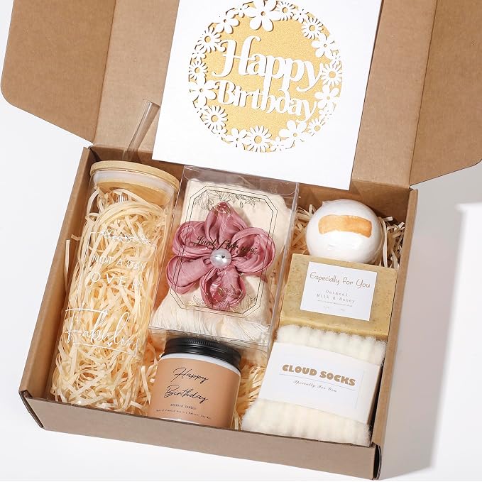 Birthday Gifts for Women, Happy Birthday Gift Set for Sister, Unique Birthday Gift for Mom, Funny Gift Ideas, gift Box for Wife Best Friends Daughter Coworkers Aunt Teacher