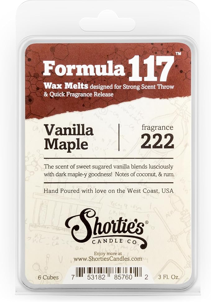 Shortie's Candle Company Vanilla Premium Wax Melts Variety 3 Pack - 9 Oz., Strong & Long Lasting, Non-Toxic - Made with Essential & Natural Oils - Formula 117