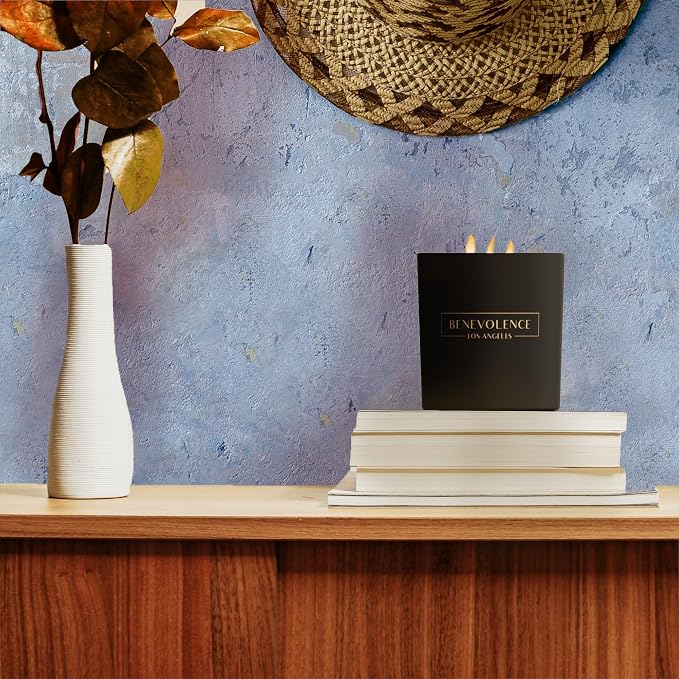 Benevolence LA Premium Fig Tree Large 3-Wick Scented Candle – 45-Hour Burn – Luxury Natural Soy Candle for Home – Aromatherapy & Room Decor – 14.5oz
