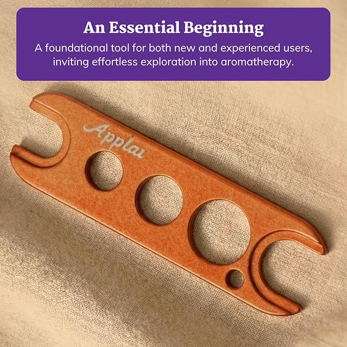 Applairelief - Roll-On Bottle Keys - Essential Oil Roller Ball Remover Tool - Precision Metal Cap Opener for Roller Bottles - Refillable Rollerball Aromatherapy Accessor - Orange