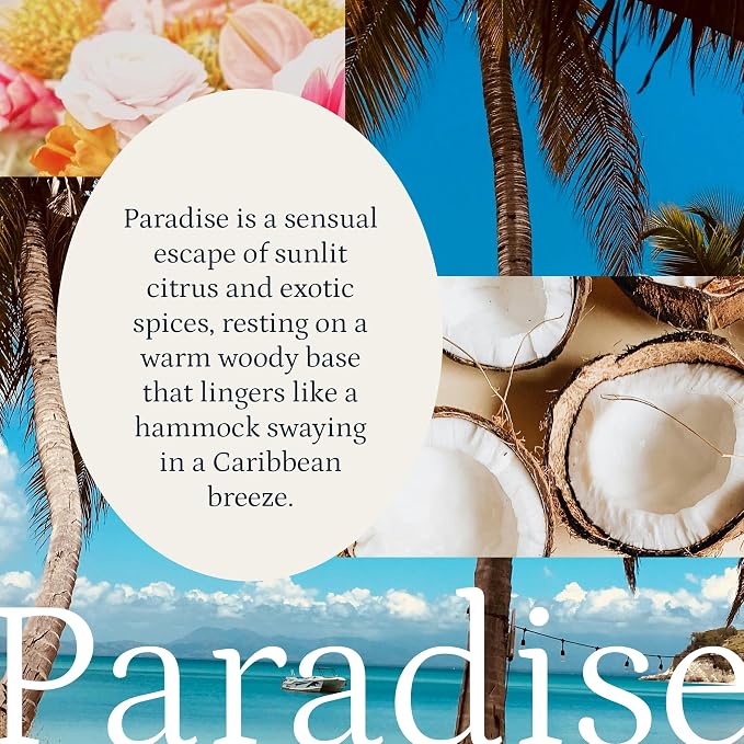 PuroSentido Paradise Tropical Aroma Oil (500 ml) - Luxury Essential & Fragrance Oil for Diffusers and Humidifiers, Creamy Coconut, Floral Notes & Soft Woods Home & Hotel Scent