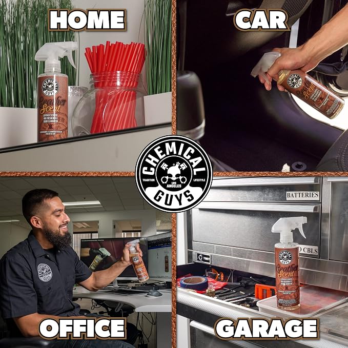 Chemical Guys AIR_300_04 New Car and Leather Scent Sample Kit, Great for Cars, Trucks, SUVs, RVs & More (4 fl oz) (2 Items)