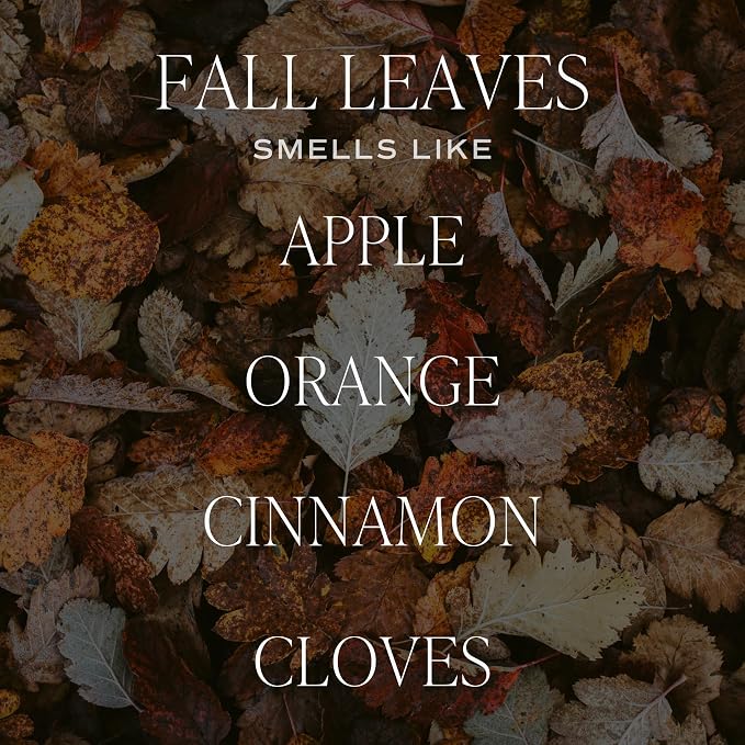 Sweet Water Decor Fall Leaves Candle, Large 15oz Jar, Soy Blend Wax Scented with Apple, Berry & Cinnamon, Cozy Autumn Home Candle, Non-Toxic & Long-Lasting, Thanksgiving Gift for Women, 70+ Hour Burn