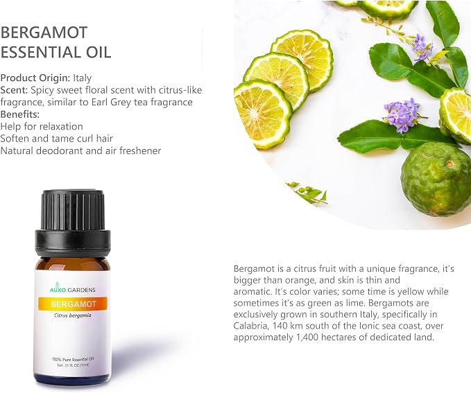 Citrus Essential Oil Set - Pack of 6, 10ml, Pure Therapeutic Grade Fruity Essential Oils includes Lemon, Grapefruit, Sweet Orange, Lime, Bergamot and Petitgrain
