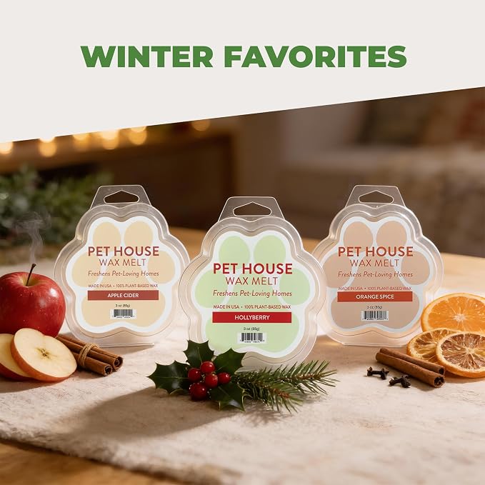 Pet House Fresh Citrus Wax Melts - Long-Lasting Scented Wax Melts Plant Based, Pet Friendly Pack of 4