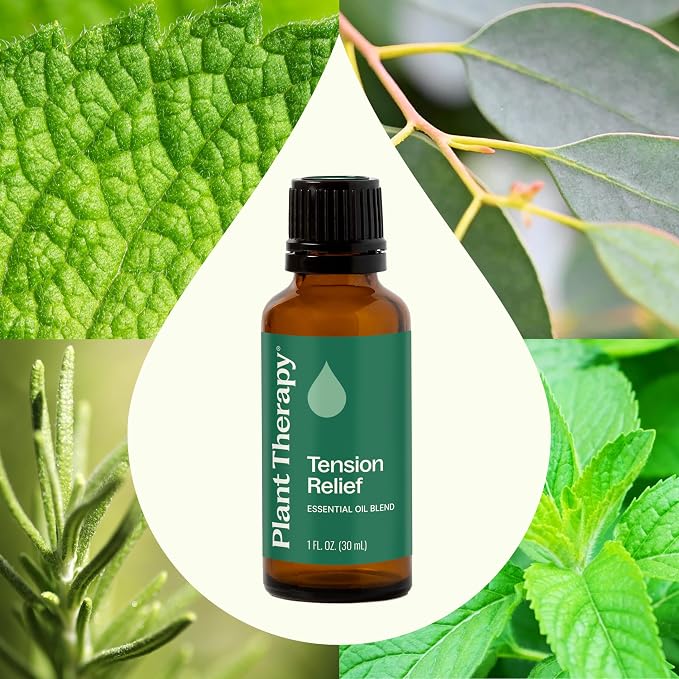 Plant Therapy Tension Relief Essential Oil Blend 30 mL (1 oz) 100% Pure, Undiluted, Tension Headache Relief
