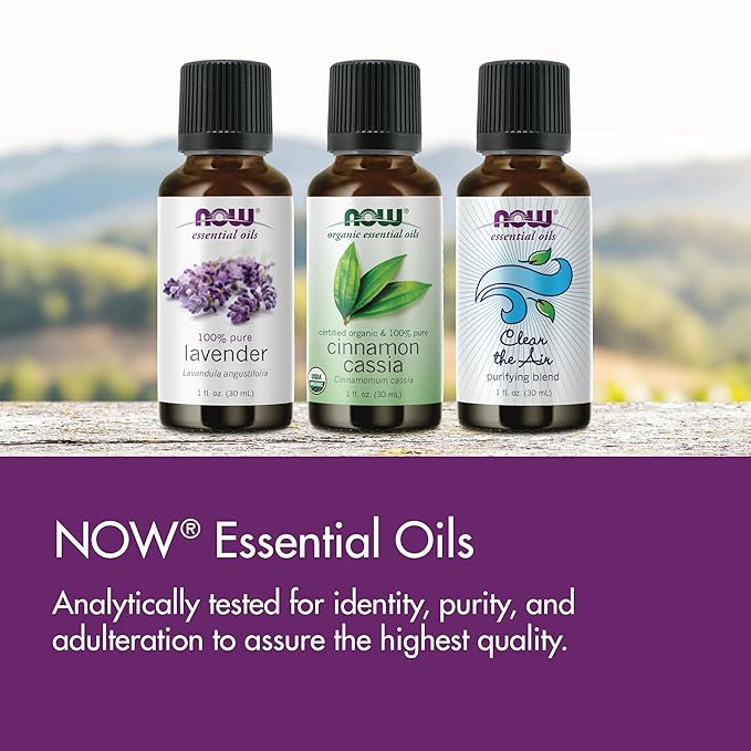 NOW Essential Oils, Tea Tree Oil, Cleansing Aromatherapy Scent, Steam Distilled, 100% Pure, Vegan, Child Resistant Cap, 4-Ounce