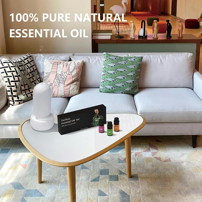 Essential Oil Set - 100% Pure Natural, 6-Pack (Tea Tree, Eucalyptus, Lavender, Orange, Peppermint, Lemon Oils) - 0.33 Fl Oz Each