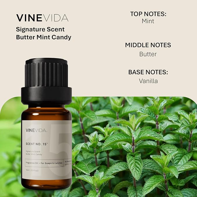 VINEVIDA [0.33oz] Butter Mint Candy Fragrance Oil - USA Made Candle & Soap Scents