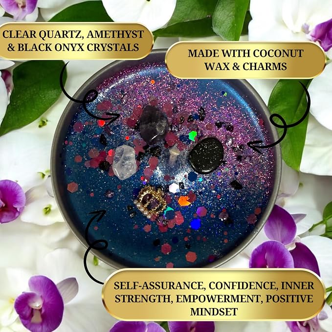 – Confidence Candle | Ritual Spell Candle for Empowerment, Courage & Strength | Hoodoo, Wiccan, Pagan, Conjure (Small 4oz)